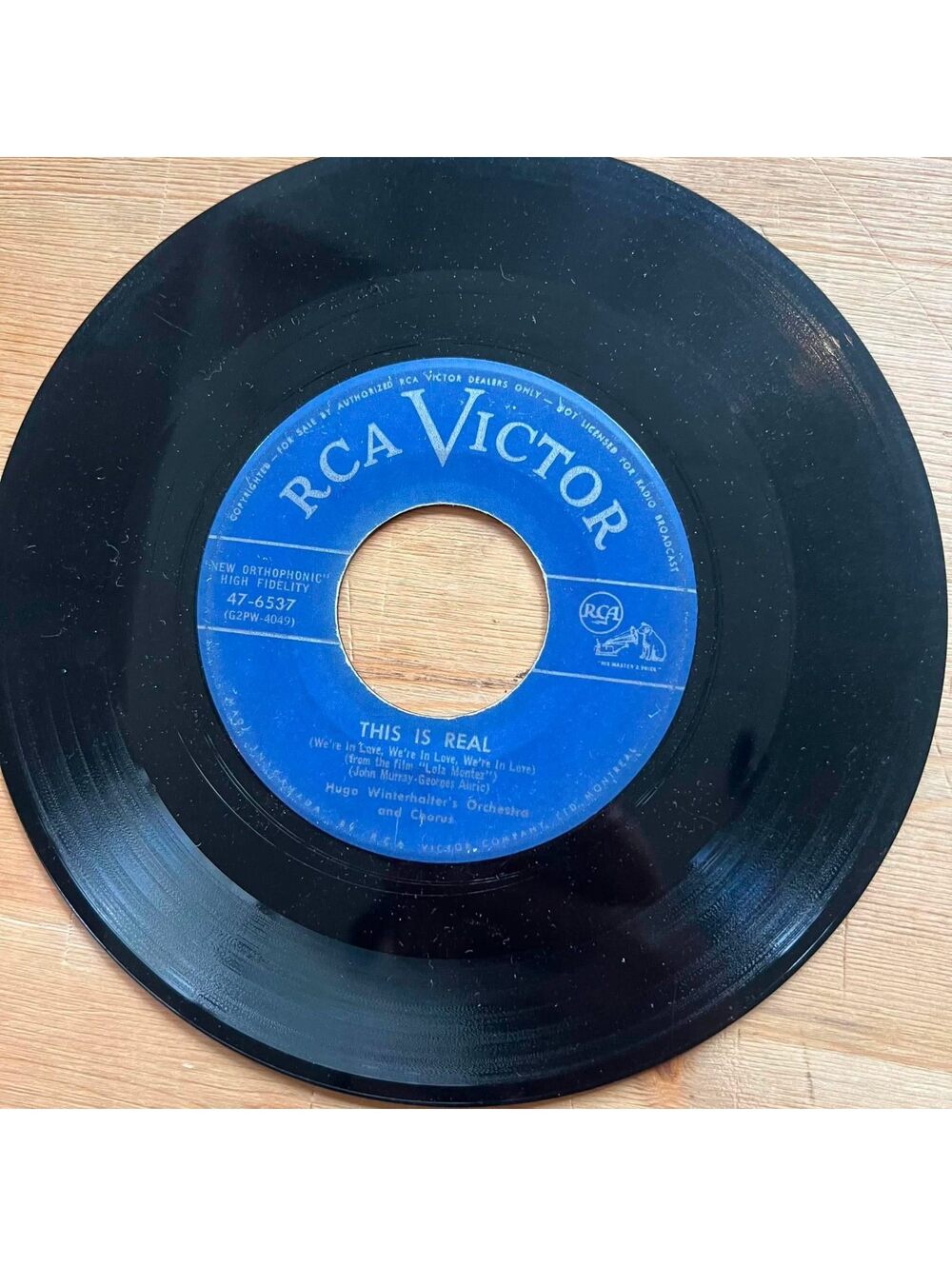 Hugo Winterhalter's Orchestra and Chorus - This is Real 45rpm VG+ R10